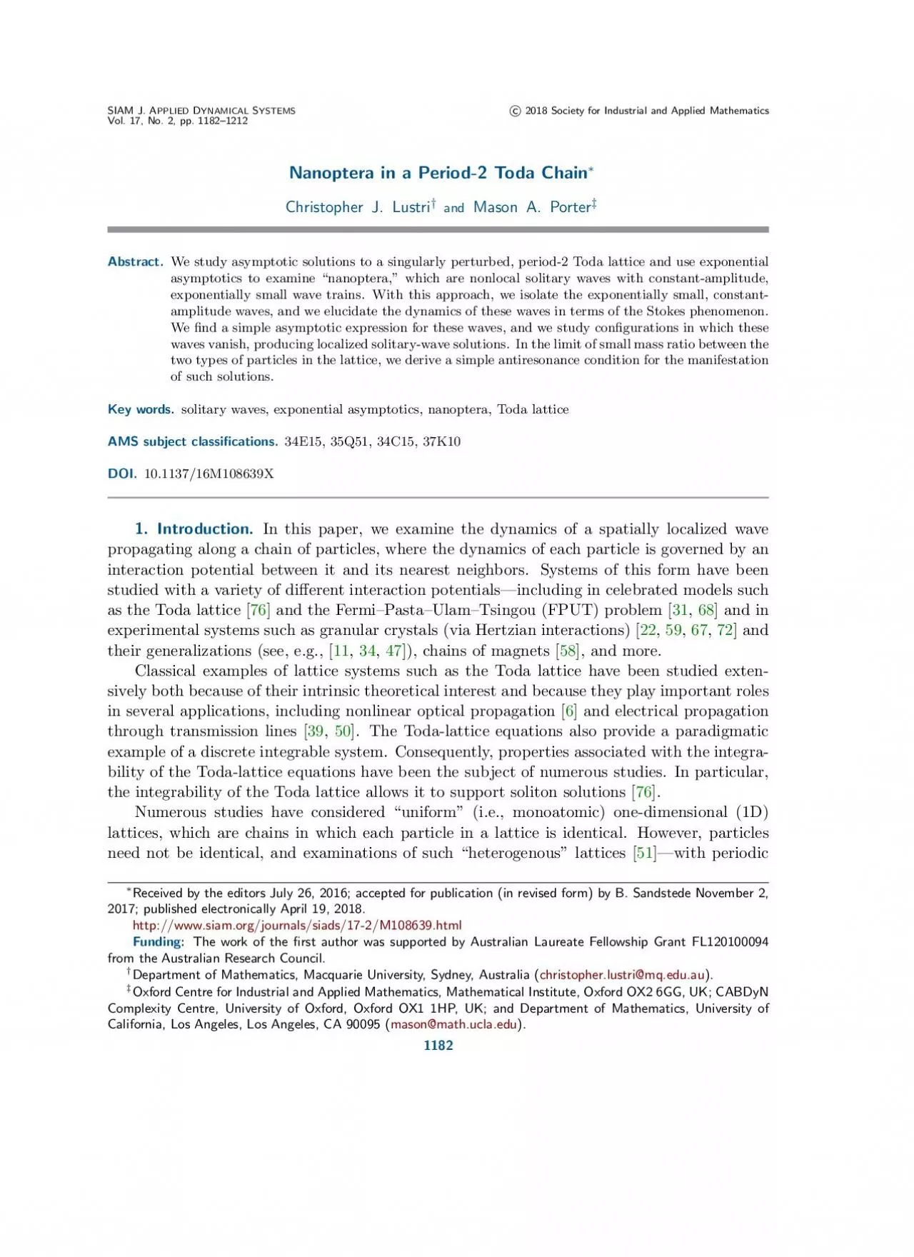 PDF-SIAMJAPPLIEDDYNAMICALSYSTEMSc2018SocietyforIndustrialandAppliedMathe