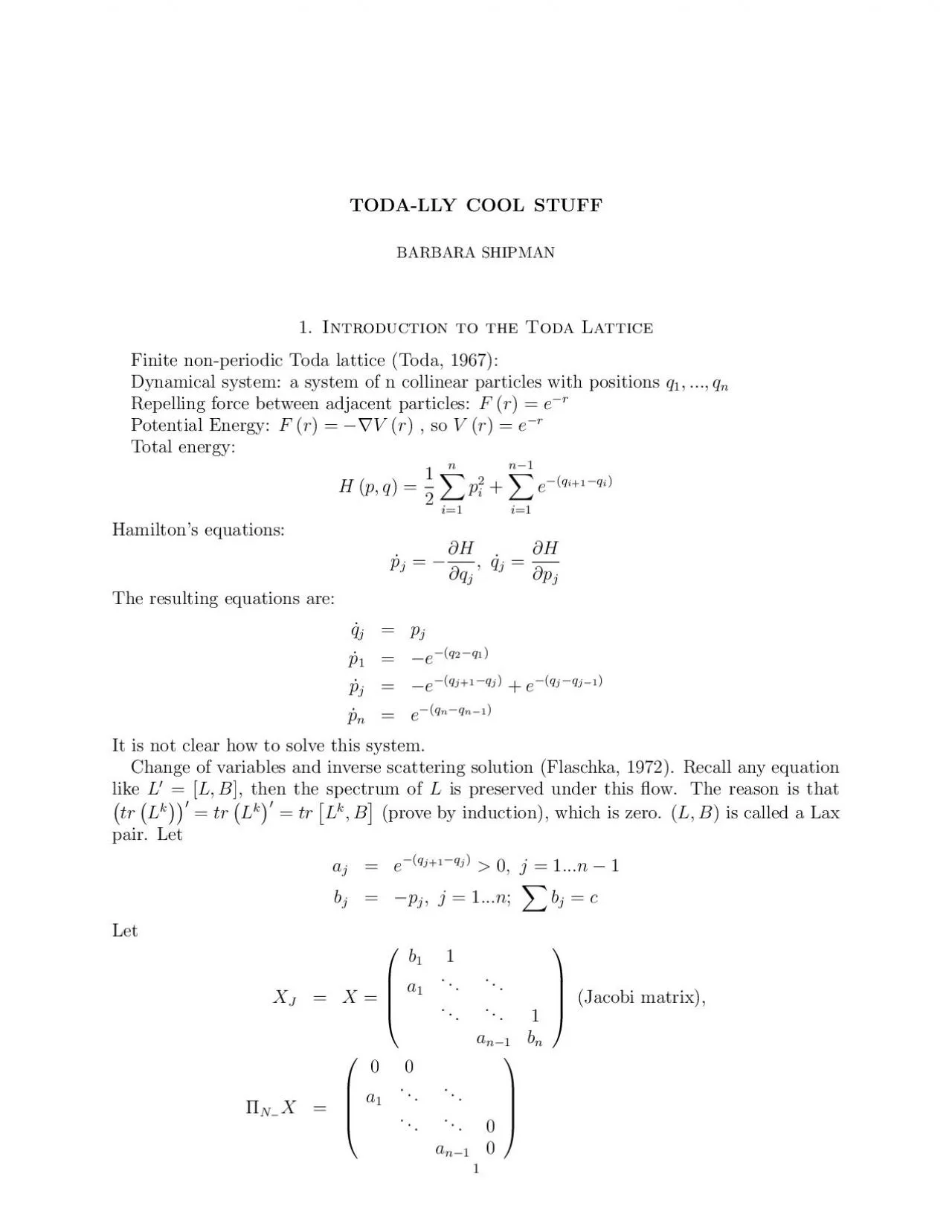 PDF-2BARBARAThentheJacobimatrixhasdistinctrealeigenvaluesandthedynamical