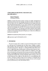 VRO DEMONSTRATIVES CHANGING OR