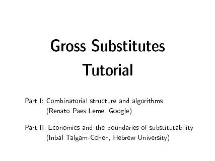 adjustment to convergegross substitutesDressWenzel 91 generalize G