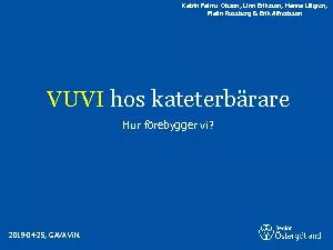 VUVIhos kateterbrareHur frebygger vix0000x000020190425 G