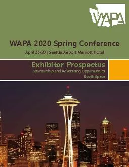 WAPA 2020 Spring Conference
