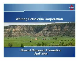 General Corporate InformationGeneral Corporate InformationApril 2008Ap