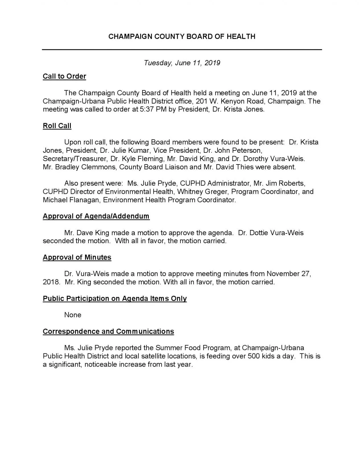 PDF-oard of Health MinutesJune 1 2019Page