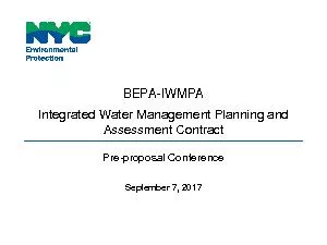 Integrated Water Management Planning and