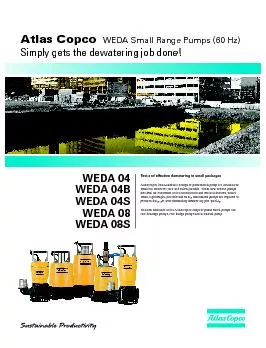 WEDA Small Range Pumps 60 Hz