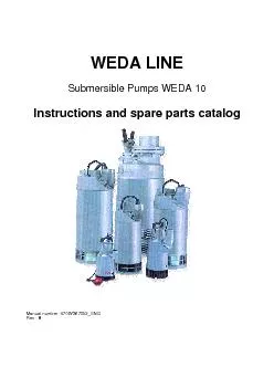 WEDA LINE Submersible Pumps WEDA 10 Instructions and spare parts catal