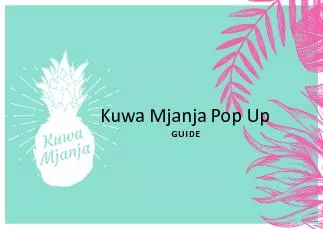 Kuwa Mjanja Pop Up