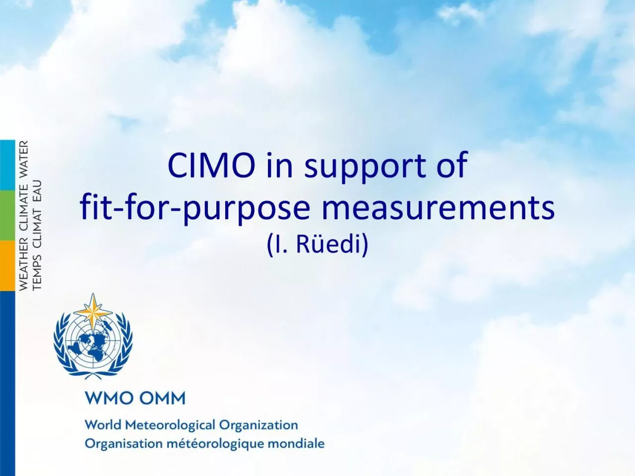 PDF-CIMO in support of