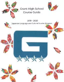 JAPANESE LANGUAGE AND CULTURAL STUDIES PROGRAM
