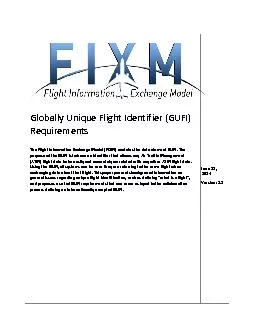 Globally Unique Flight Identifier GUFI