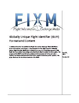 Globally Unique Flight Identifier GUFI