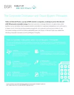 The Corporate Colocation and Cloud Buyers146 Principles
