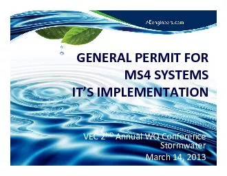 VEC WQ ConferenceStormwater