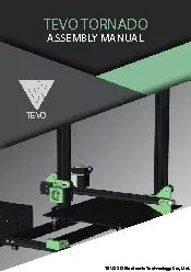 TEVO TORNADOASSEMBLY MANUALTEVO 3D Electronic Technology Co Ltd