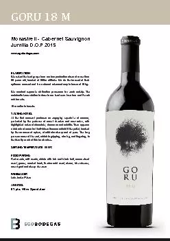 GORU 18 MELABORATIONWe select the best grape from our low production v