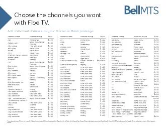 Choose the channels you want