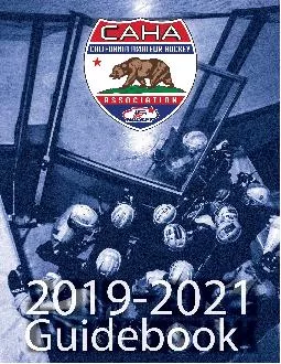 California Amateur Hockey Association2021 Guidebook  page