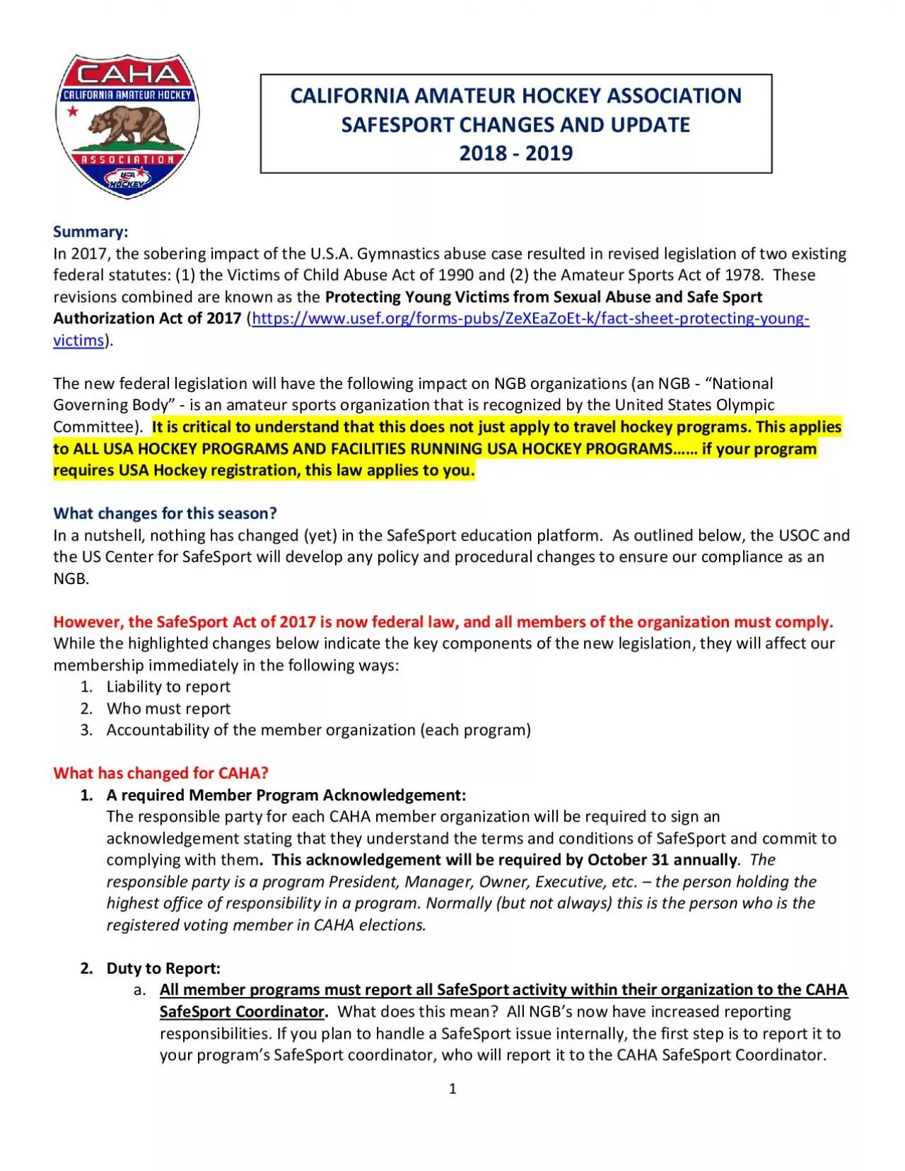 PDF-CALIFORNIA AMATEUR HOCKEY ASSOCIATION