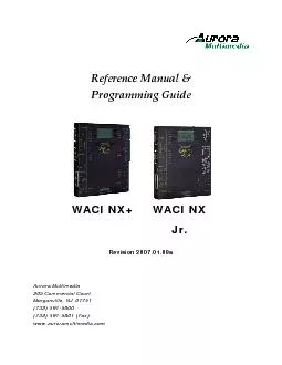 Reference Manual   Programming Guide