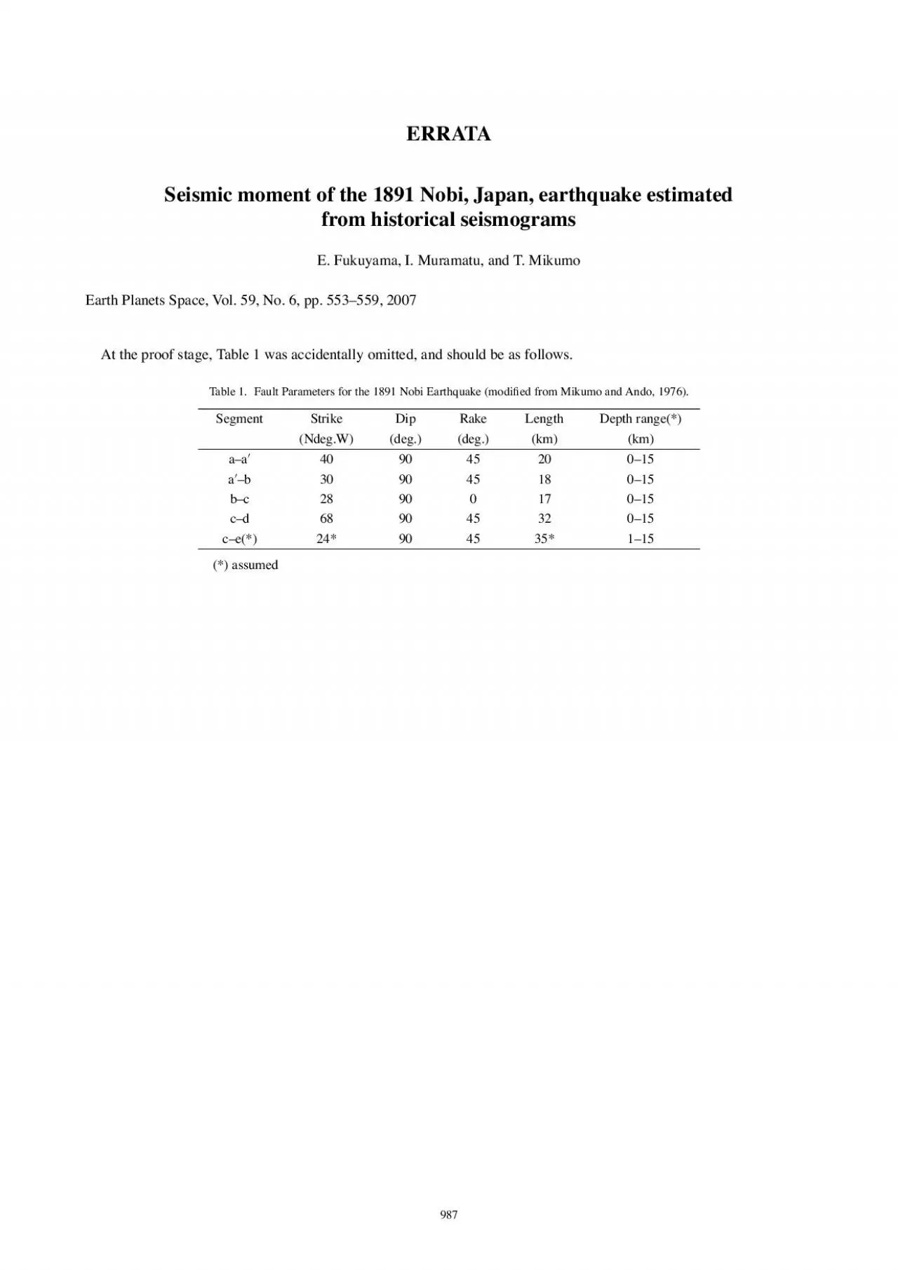 PDF-ERRATASeismicmomentofthe1891NobiJapanearthquakeestimatedfromhistoric