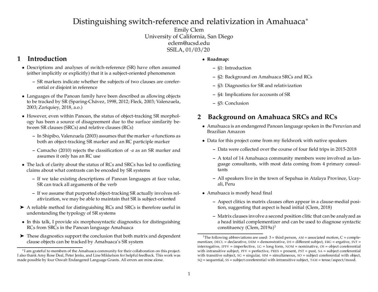 PDF-DistinguishingswitchreferenceandrelativizationinAmahuacaEmilyClemUni