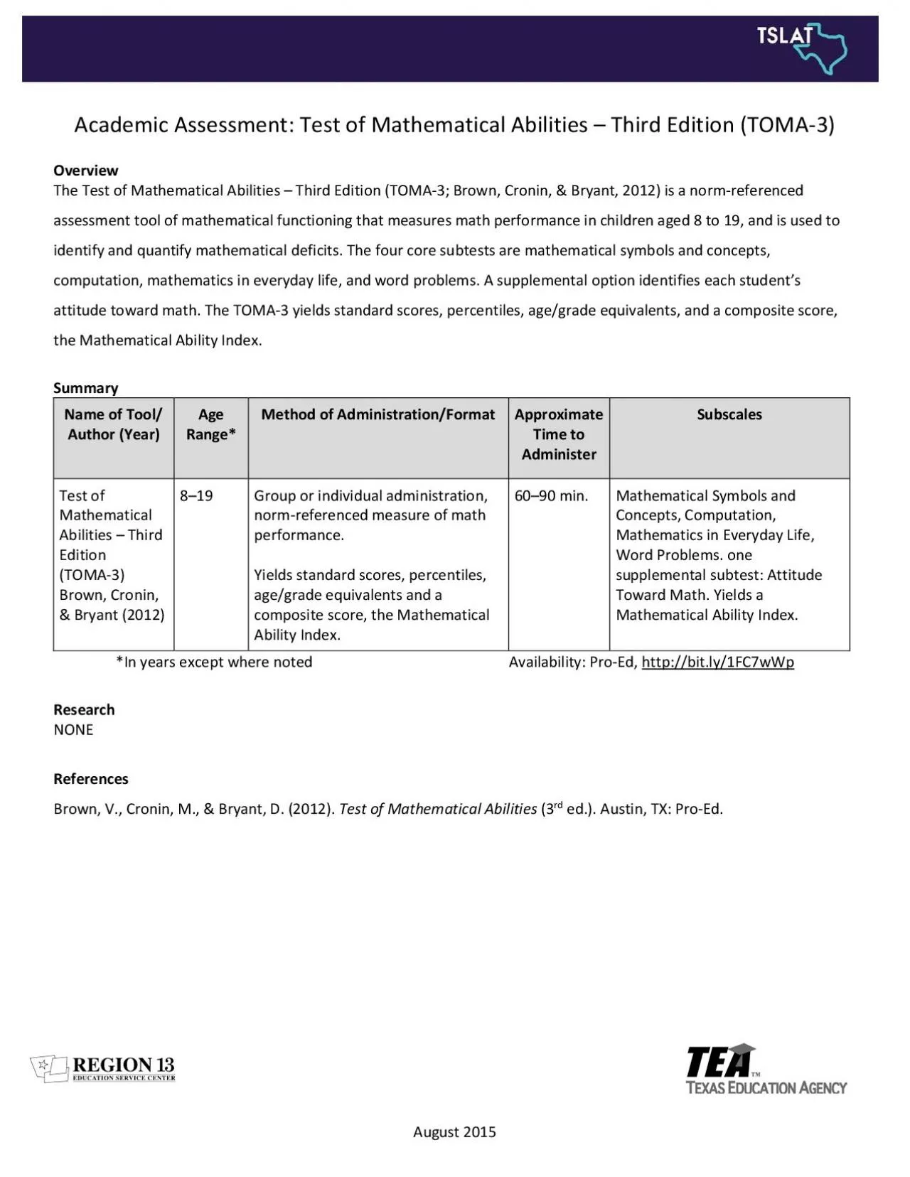 PDF-x0000x0000Academic Assessment Test of Mathematical Abilities Th