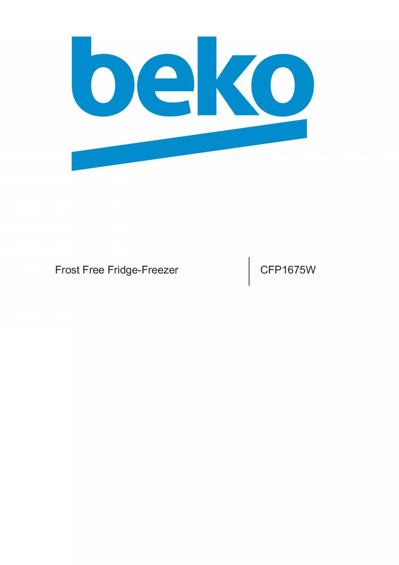 PDF-Frost Free FridgeFreezerCFP1675W