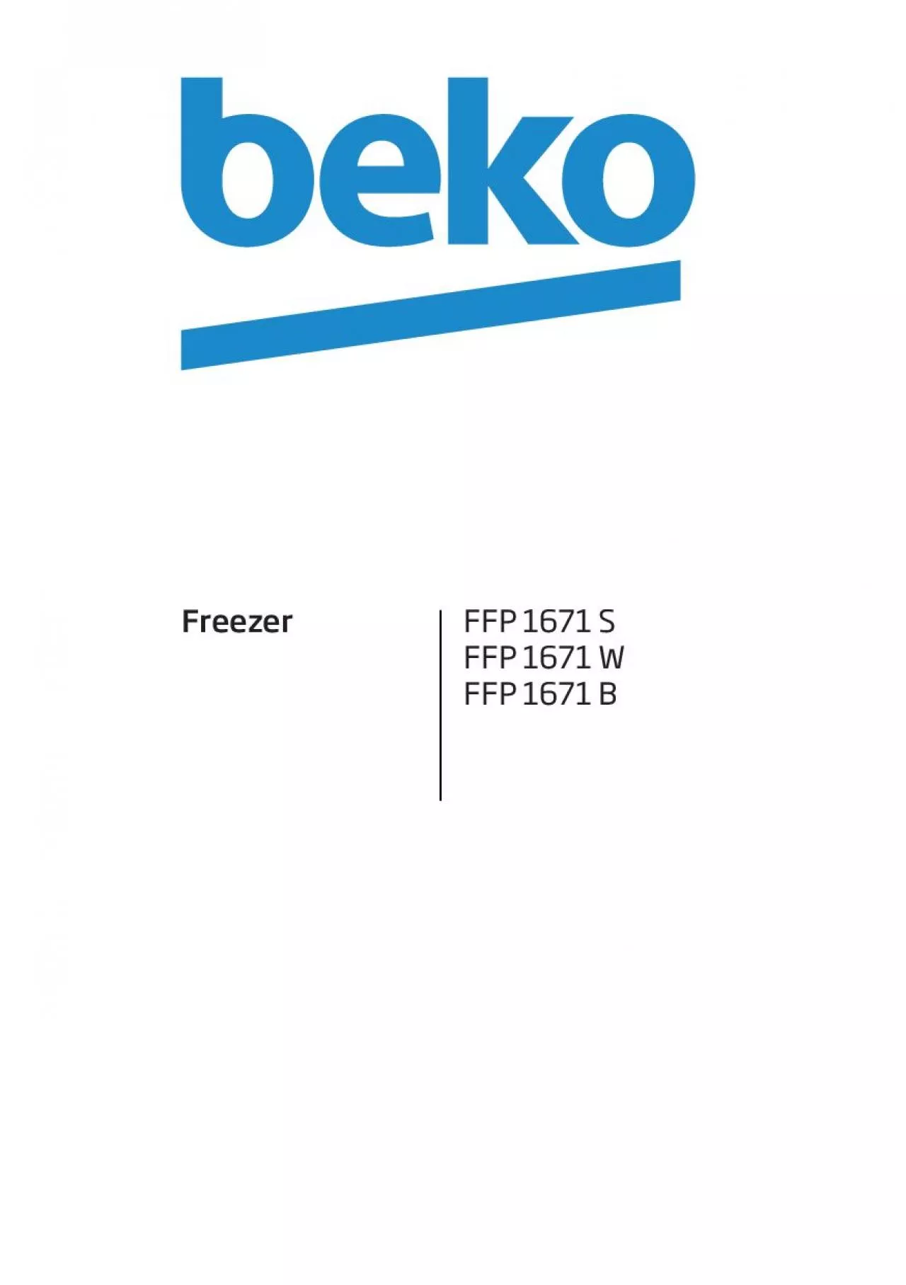 PDF-FFP 1671 SFFP 1671 WFFP 1671 BFreezer