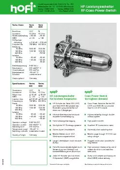 Techn DatenSerieSerie6002000AnschlussUHFNImpedanz50 Ohm50 OhmRckfl