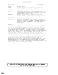 DOCUMENT RESUME ED   FL   be ReprodCtions supplied by