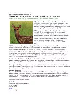 West BioBulletin JuneVIDOInterVac signs agreement for developing CWD v