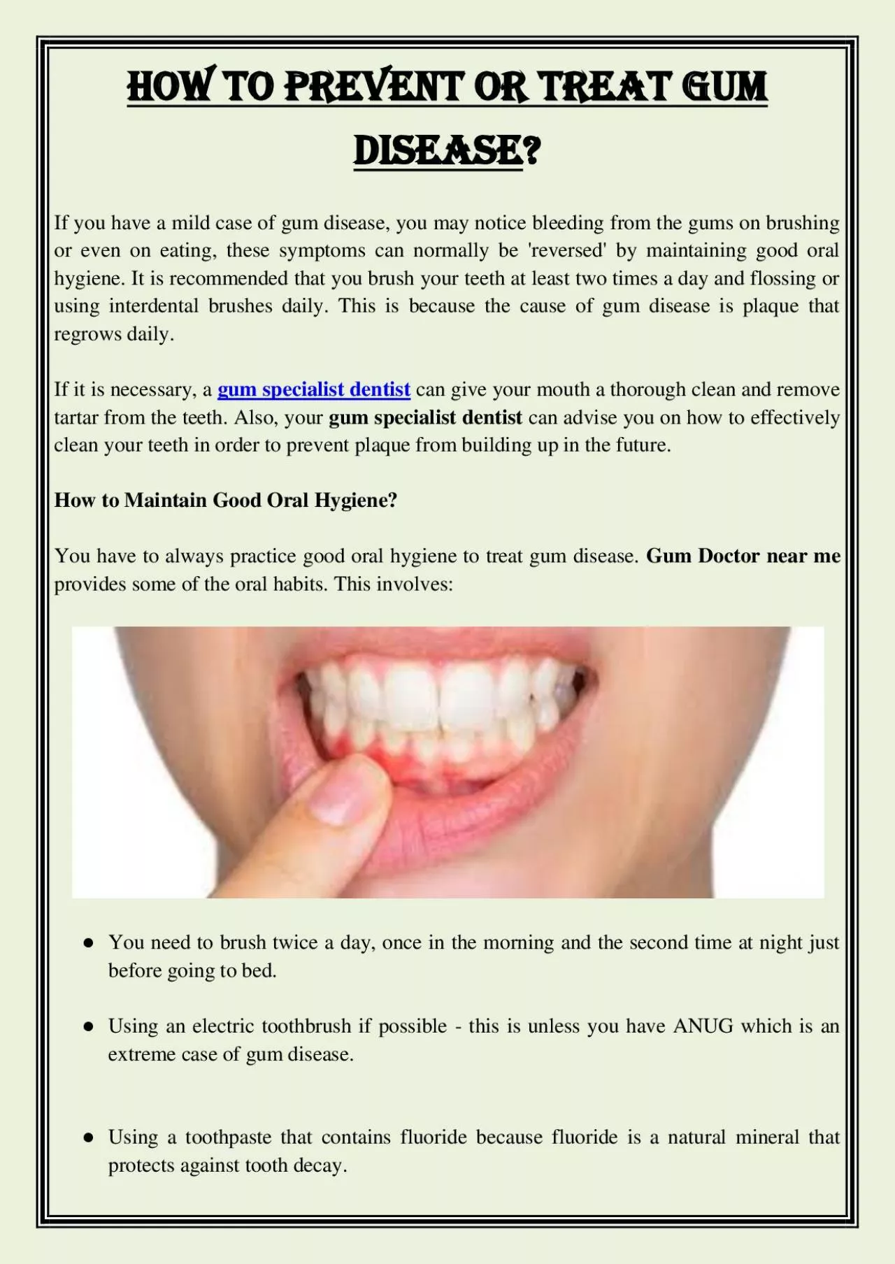 PDF-How to Prevent or Treat Gum Disease?