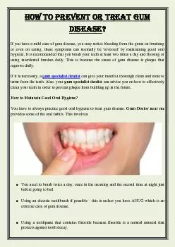 How to Prevent or Treat Gum Disease?