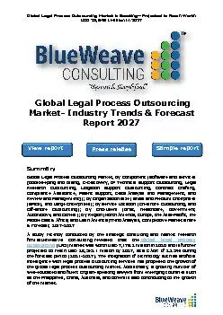 The Global Legal Process Outsourcing Market- Industry Trends & Forecast Report 2027