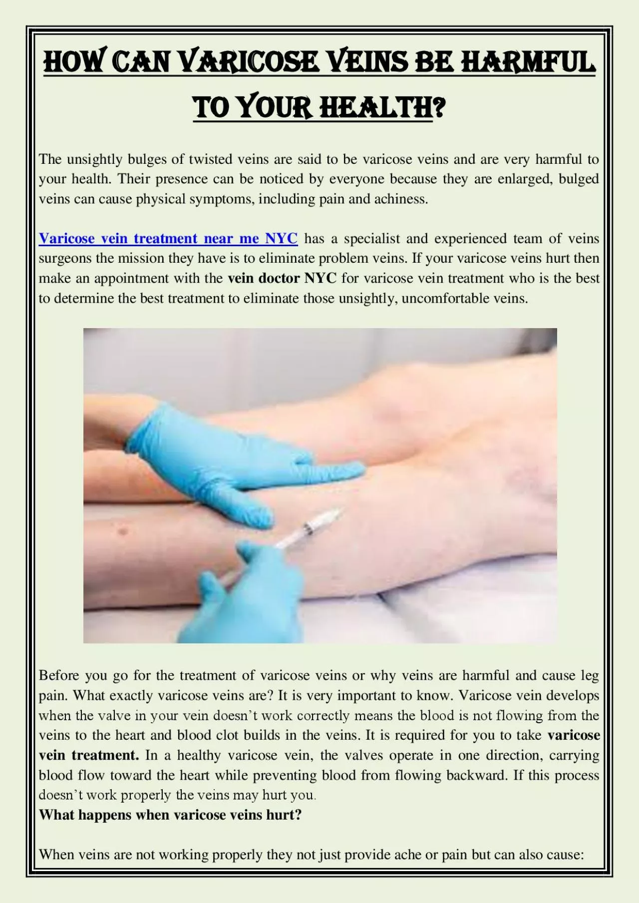 PDF-How Can Varicose Veins be Harmful to Your Health?