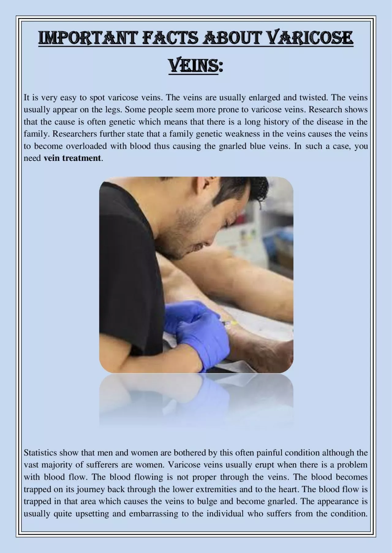 PDF-Important Facts About Varicose Veins: