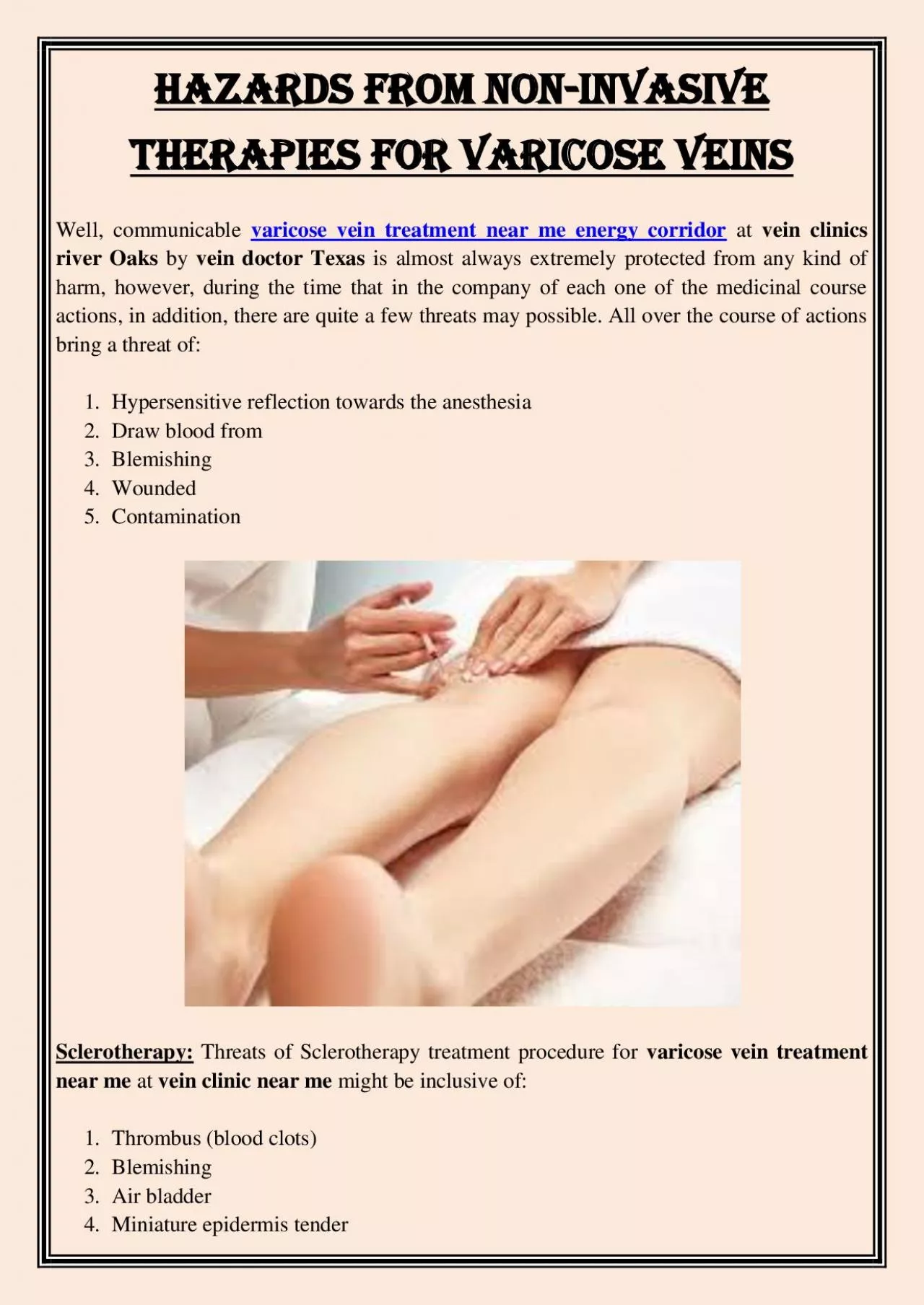 PDF-Hazards From Non-Invasive Therapies For Varicose Veins