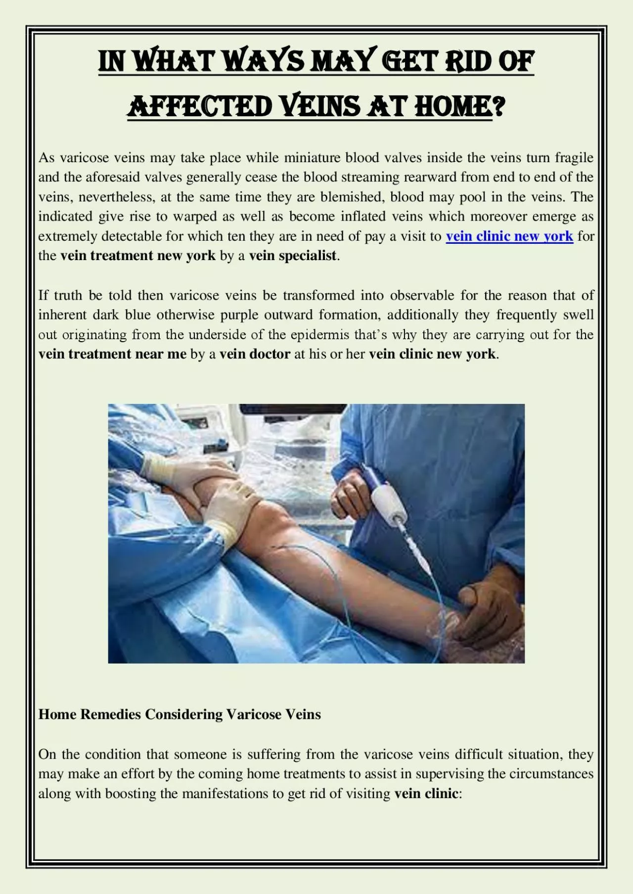 PDF-In What Ways May Get Rid Of Affected Veins At Home?