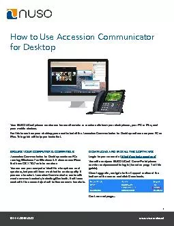 How to Use Accession Communicator for DesktopYour NUSO UCaaS phone ser