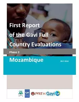 FIRST REPORT OF THE GAVI FULL COUNTRY EVALUATIONS