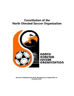 Constitution of the North Olmsted Soccer Organization