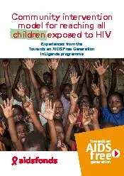 AIDS  freeTowards generationExperiences from the Towards an AIDS Free