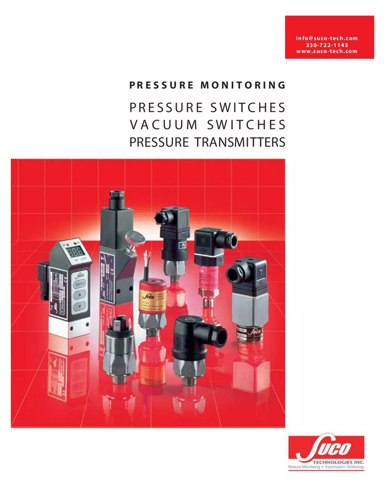 PDF-PRESSURE MONITORINGPRESSURE SWITCHESVACUUM SWITCHESPRESSURE TRANSMITTE