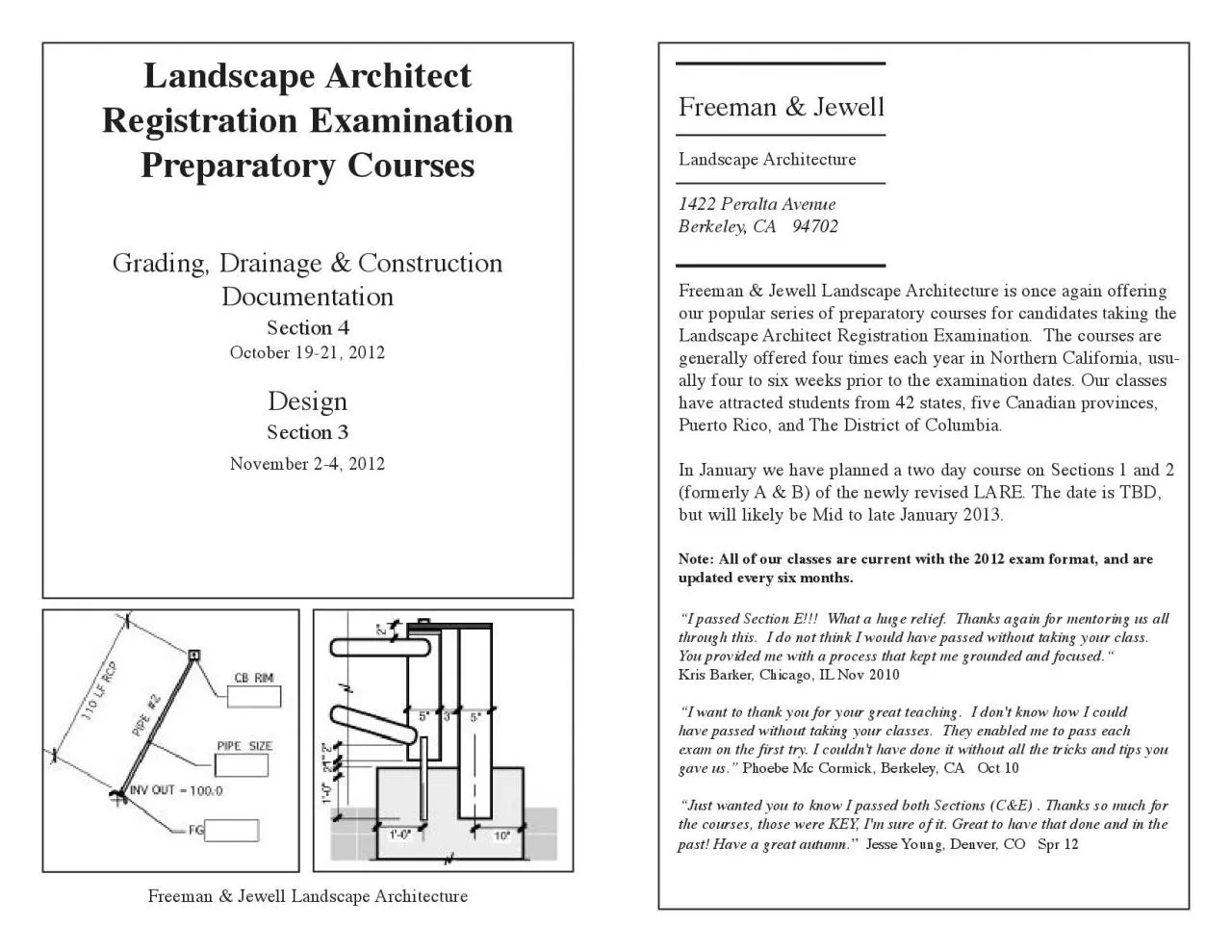 PDF-Landscape ArchitectPreparatory CoursesGrading Drainage Construction