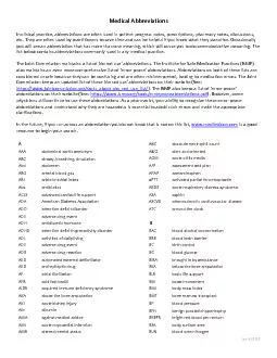 PDF-Medical AbbreviationsIn clinical practice abbreviations are often use