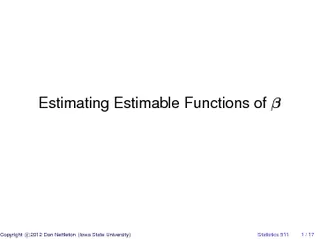 Estimating Estimable Functions of Copyright  Dan Nettl