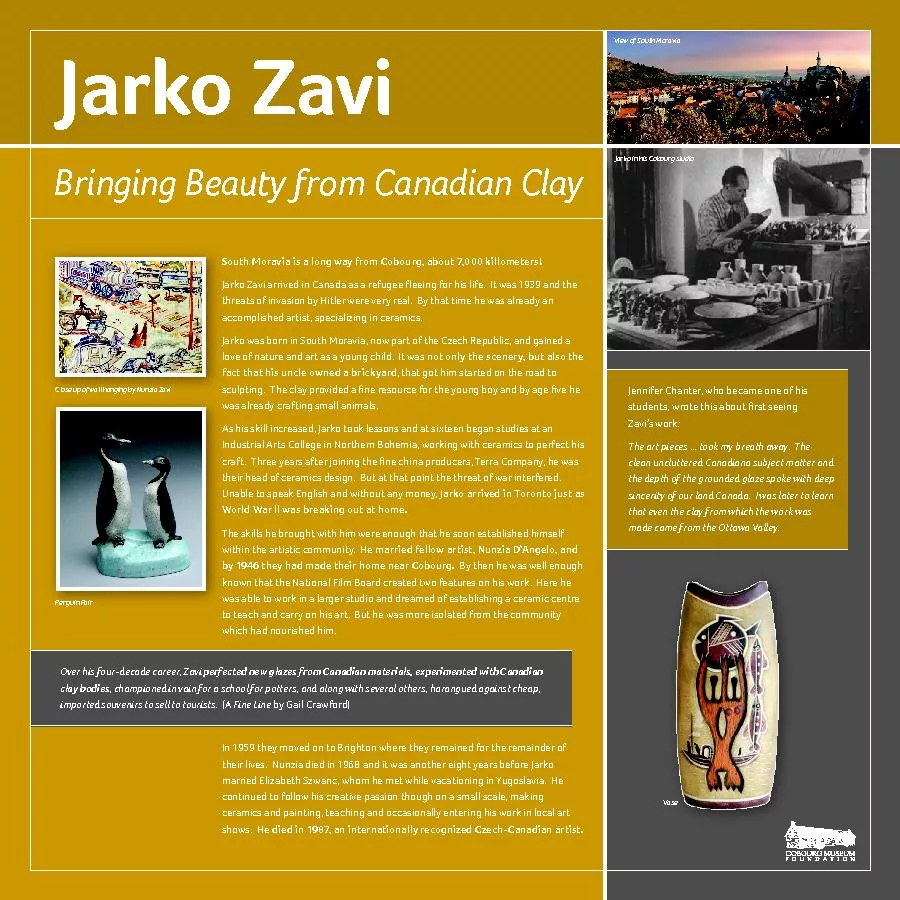 Over his fourdecade career Zavi perfected new glazes from Canadian m