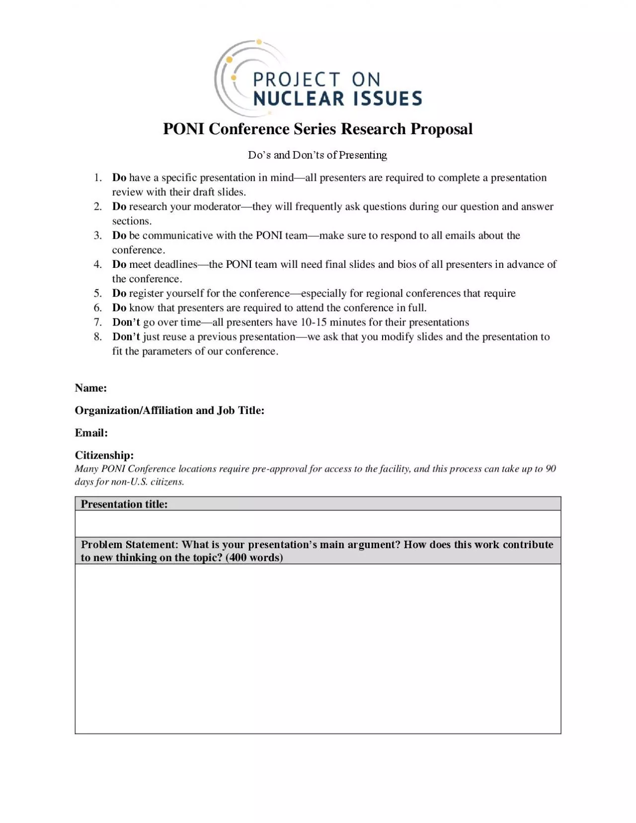 PDF-PONI Conference Series