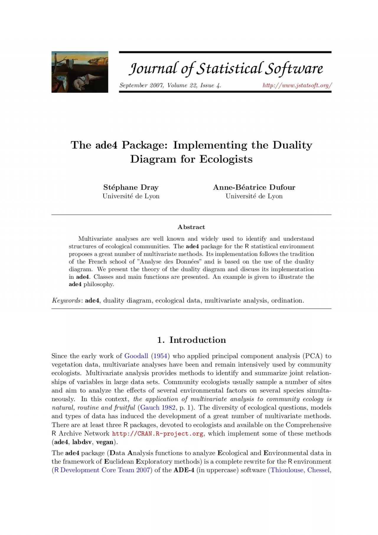 PDF-2Theade4PackageImplementingtheDualityDiagramforEcologists